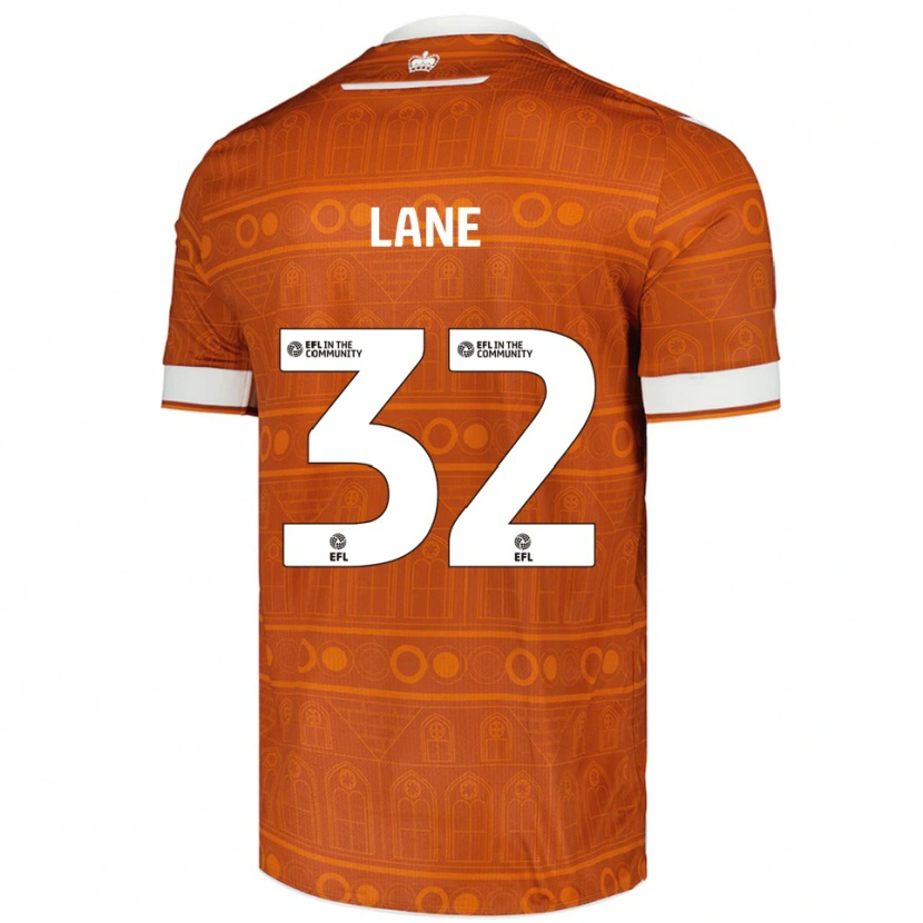 Danxen Kvinder Paddy Lane #32 Orange Hvid Udebane Spillertrøjer 2025/26 Trøje T-Shirt