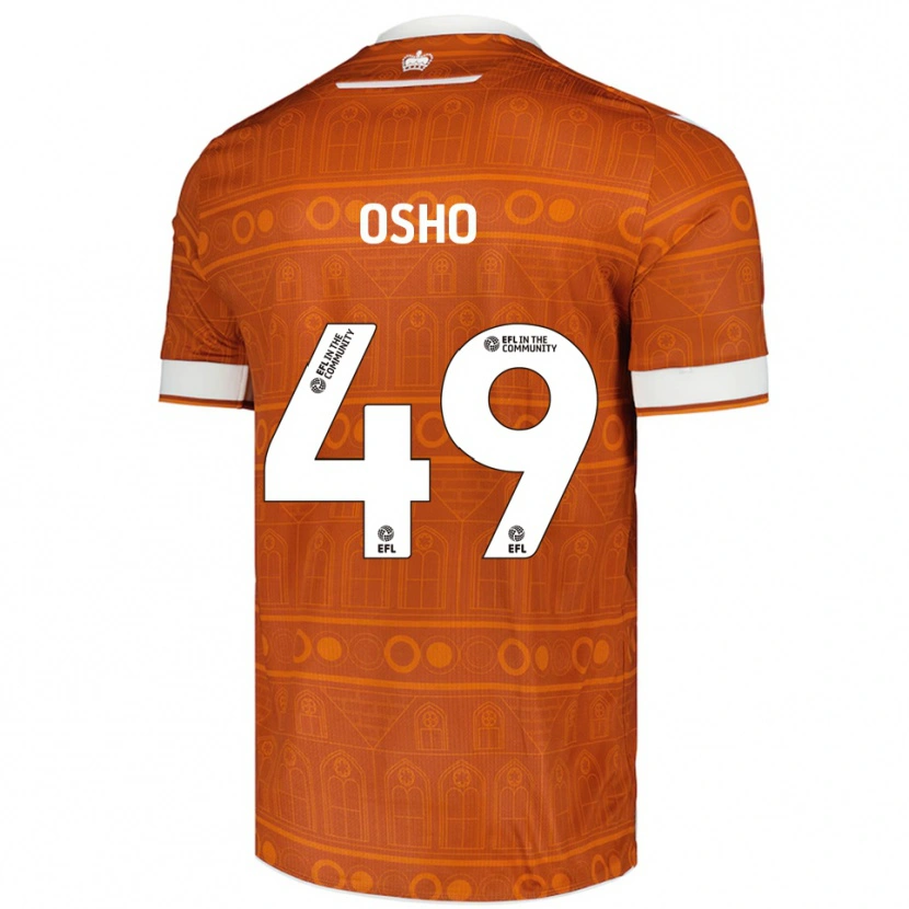 Danxen Kvinder Emmanuel Osho #49 Orange Hvid Udebane Spillertrøjer 2025/26 Trøje T-Shirt