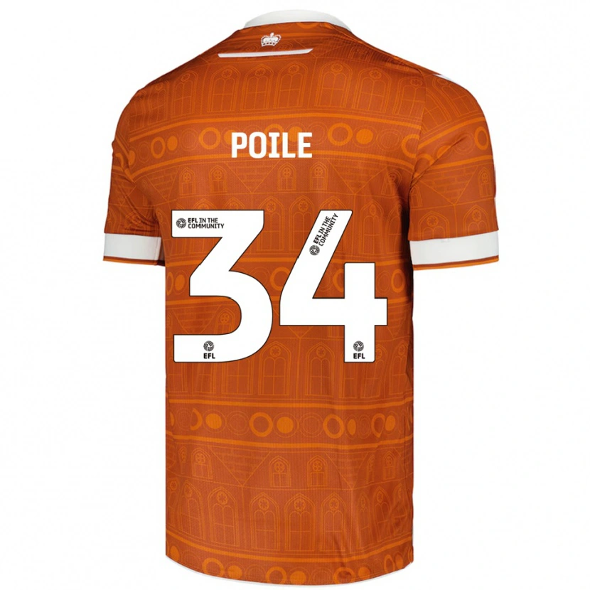 Danxen Kvinder Imogen Poile #34 Orange Hvid Udebane Spillertrøjer 2025/26 Trøje T-Shirt