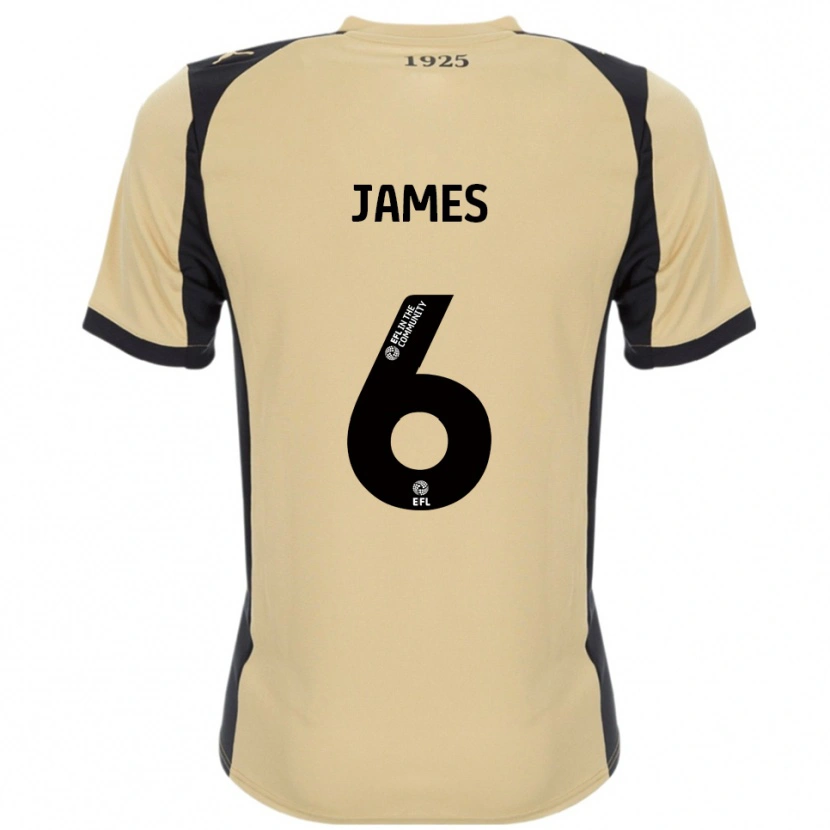 Danxen Kvinder Reece James #6 Guld Sort Udebane Spillertrøjer 2025/26 Trøje T-Shirt