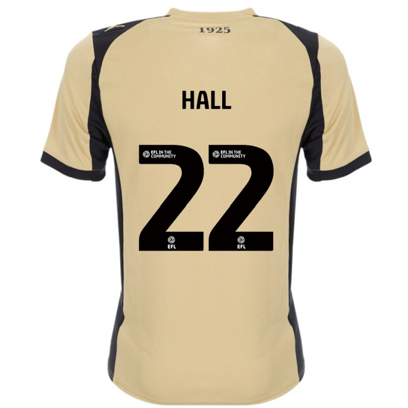 Danxen Kvinder Denzel Hall #22 Guld Sort Udebane Spillertrøjer 2025/26 Trøje T-Shirt