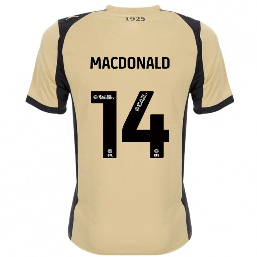 Danxen Kvinder Alex Macdonald #14 Guld Sort Udebane Spillertrøjer 2025/26 Trøje T-Shirt