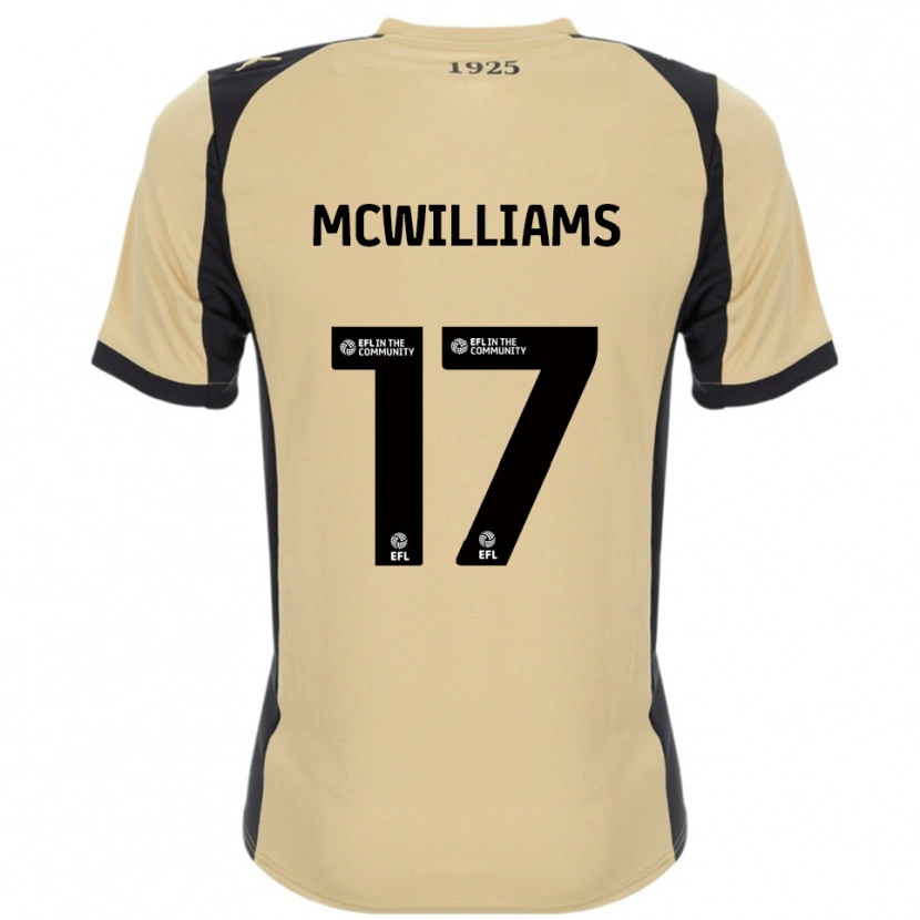 Danxen Kvinder Shaun Mcwilliams #17 Guld Sort Udebane Spillertrøjer 2025/26 Trøje T-Shirt