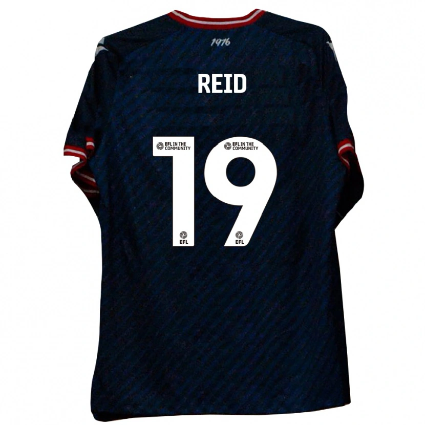 Danxen Kvinder Jamie Reid #19 Marineblå Rød Udebane Spillertrøjer 2025/26 Trøje T-Shirt