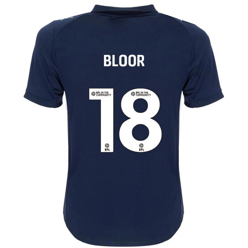 Danxen Kvinder Chelsea Bloor #18 Marineblå Hvid Udebane Spillertrøjer 2025/26 Trøje T-Shirt