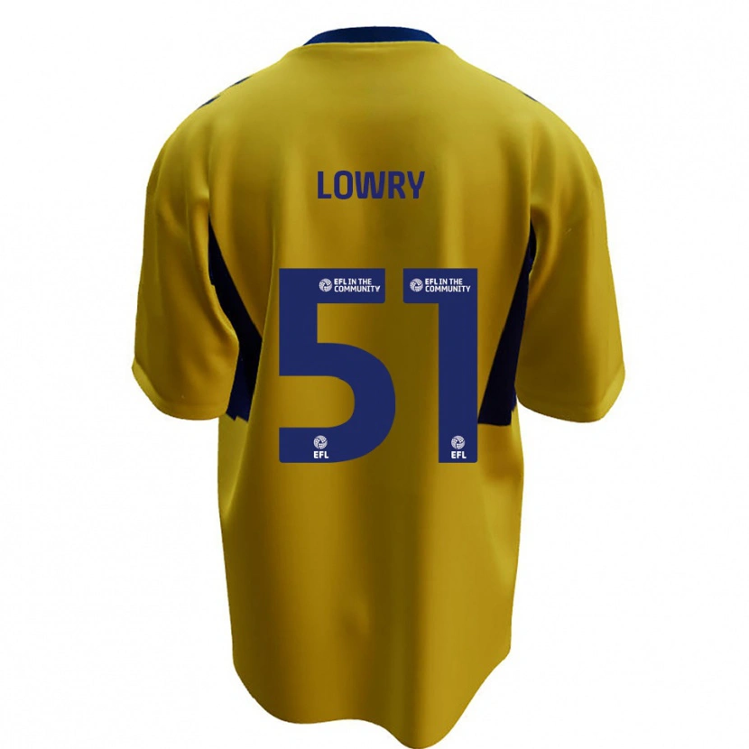 Danxen Kvinder Alex Lowry #51 Gul Blå Udebane Spillertrøjer 2025/26 Trøje T-Shirt