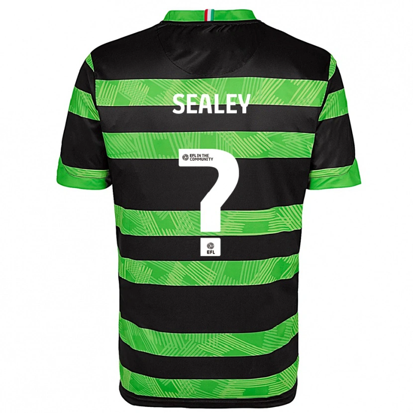 Danxen Kvinder Amari Sealey #0 Sort Grøn Udebane Spillertrøjer 2025/26 Trøje T-Shirt