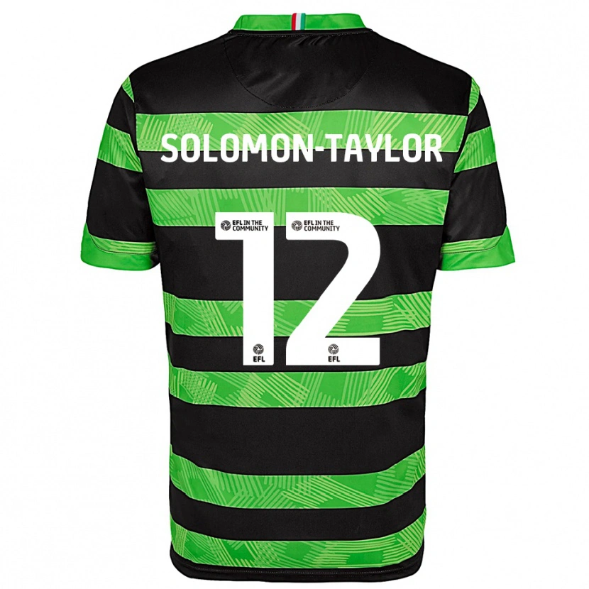Danxen Kvinder Kau'inohea Solomon-Taylor #12 Sort Grøn Udebane Spillertrøjer 2025/26 Trøje T-Shirt