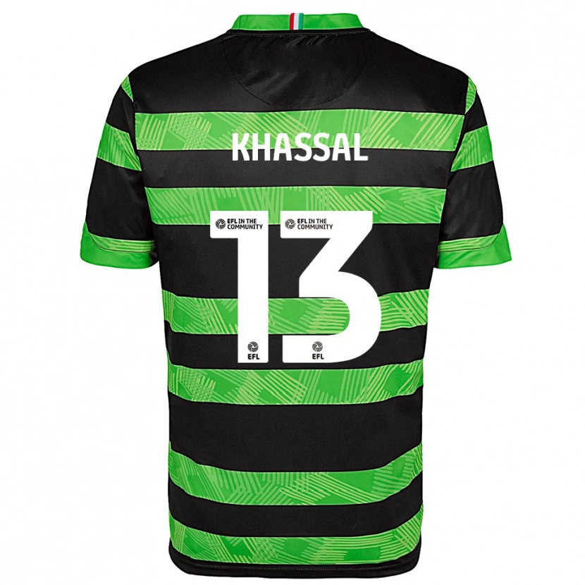 Danxen Kvinder Cherelle Khassal #13 Sort Grøn Udebane Spillertrøjer 2025/26 Trøje T-Shirt