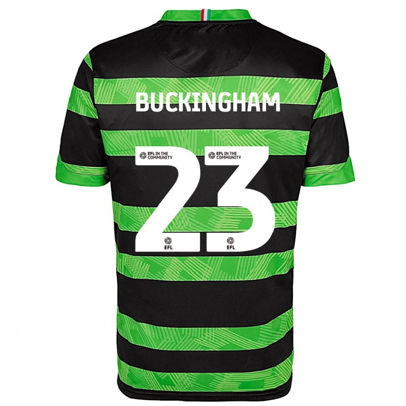 Danxen Kvinder Kaylee Buckingham #23 Sort Grøn Udebane Spillertrøjer 2025/26 Trøje T-Shirt