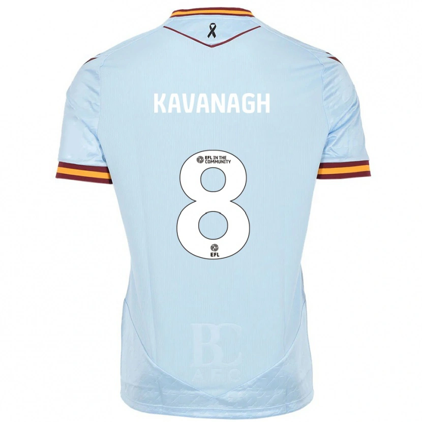 Danxen Kvinder Calum Kavanagh #8 Lyseblå Udebane Spillertrøjer 2025/26 Trøje T-Shirt