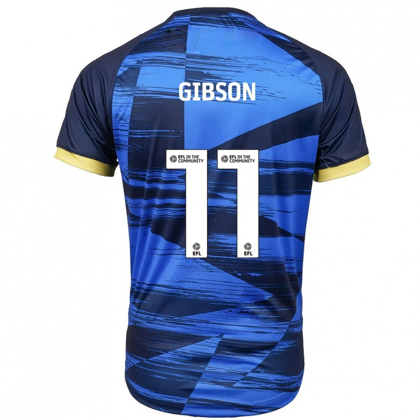 Danxen Kvinder Jordan Gibson #11 Blå Marineblå Udebane Spillertrøjer 2025/26 Trøje T-Shirt