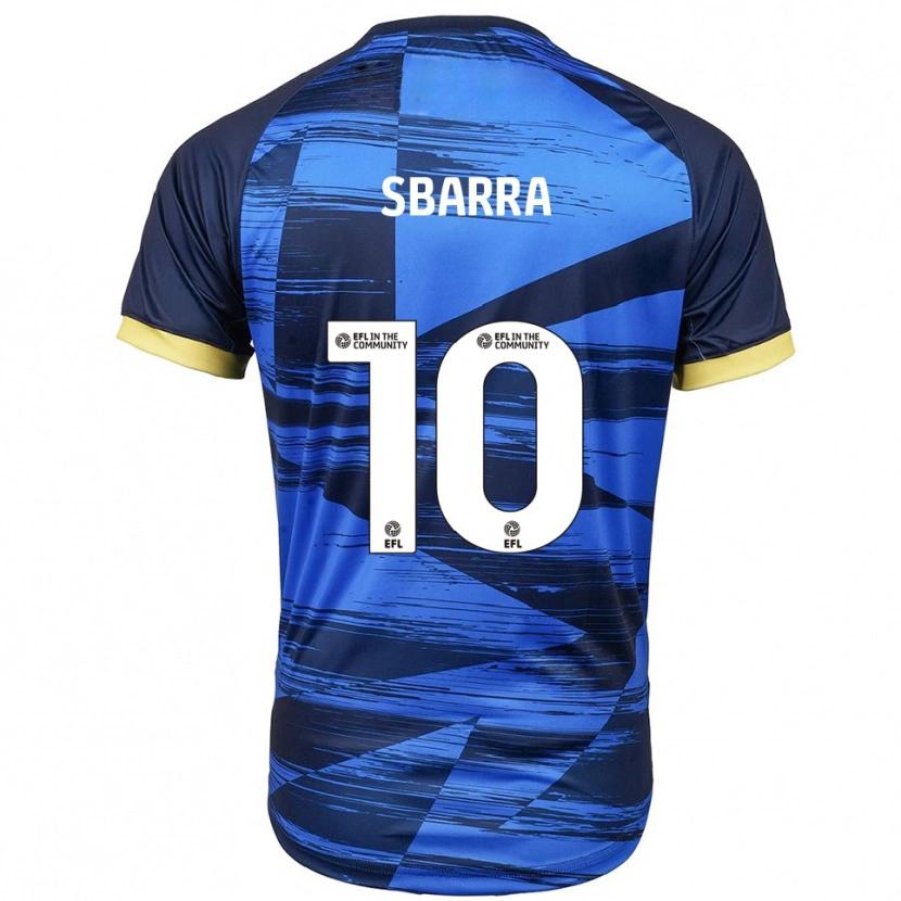 Danxen Kvinder Joe Sbarra #10 Blå Marineblå Udebane Spillertrøjer 2025/26 Trøje T-Shirt