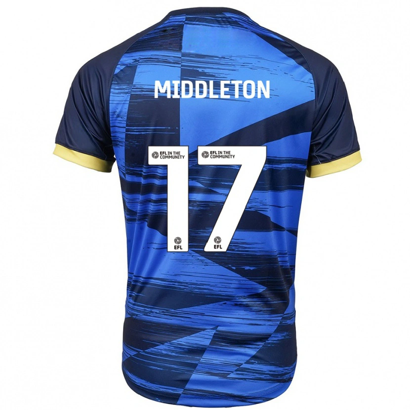 Danxen Kvinder Glenn Middleton #17 Blå Marineblå Udebane Spillertrøjer 2025/26 Trøje T-Shirt
