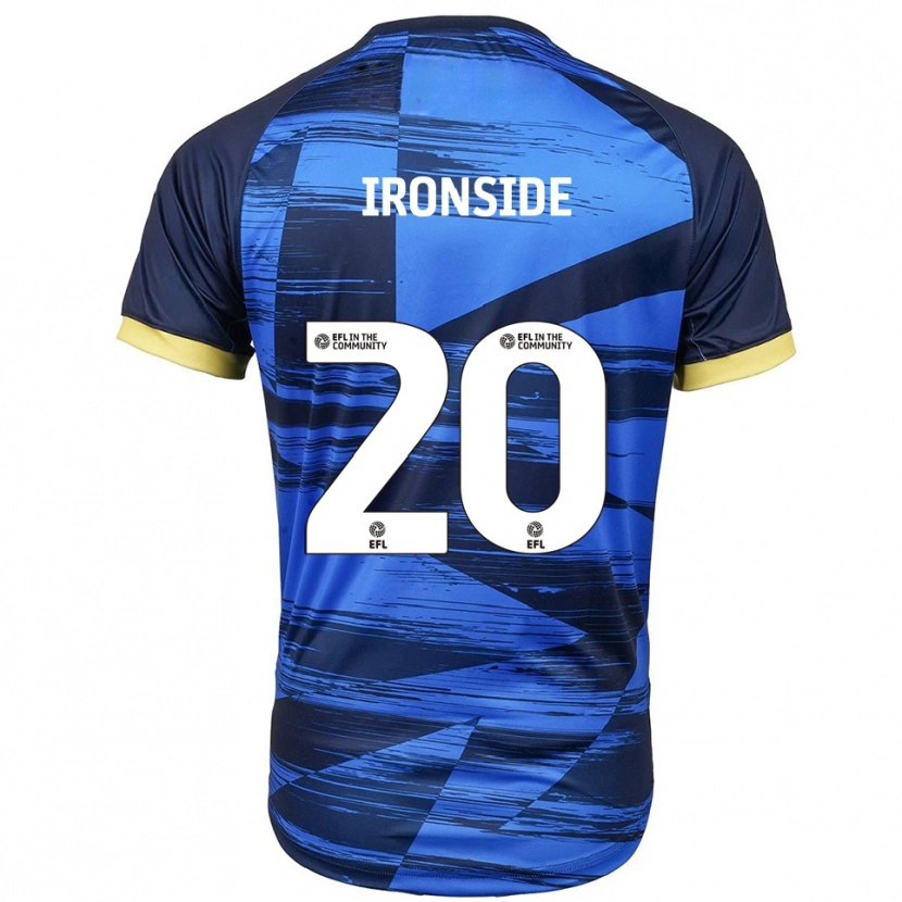Danxen Kvinder Joe Ironside #20 Blå Marineblå Udebane Spillertrøjer 2025/26 Trøje T-Shirt