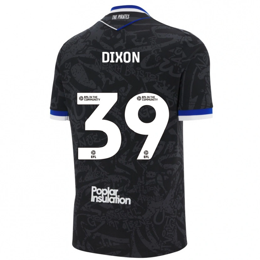 Danxen Kvinder Quincy Dixon #39 Sort Hvid Udebane Spillertrøjer 2025/26 Trøje T-Shirt