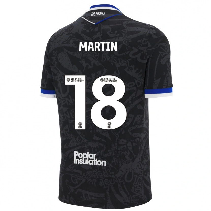 Danxen Kvinder Chris Martin #18 Sort Hvid Udebane Spillertrøjer 2025/26 Trøje T-Shirt
