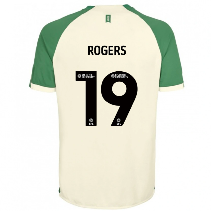Danxen Kvinder Beatrice Rogers #19 Off-White Grøn Udebane Spillertrøjer 2025/26 Trøje T-Shirt
