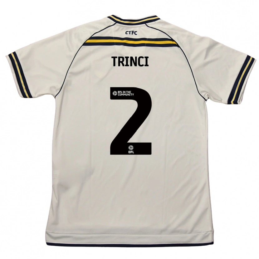 Danxen Kvinder Anais Trinci #2 Hvid Marineblå Udebane Spillertrøjer 2025/26 Trøje T-Shirt