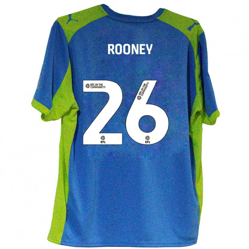 Danxen Kvinder Shaun Rooney #26 Lyseblå Gul Udebane Spillertrøjer 2025/26 Trøje T-Shirt