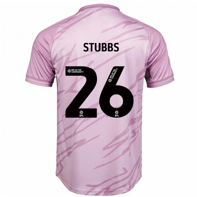Danxen Kvinder Sam Stubbs #26 Pink Sort Udebane Spillertrøjer 2025/26 Trøje T-Shirt
