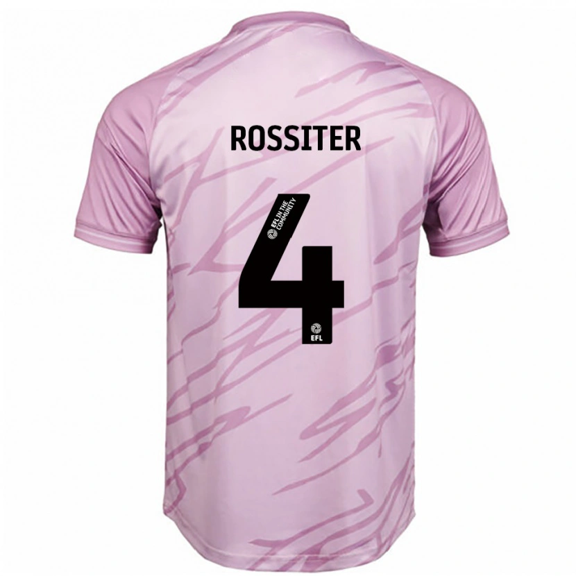 Danxen Kvinder Jordan Rossiter #4 Pink Sort Udebane Spillertrøjer 2025/26 Trøje T-Shirt
