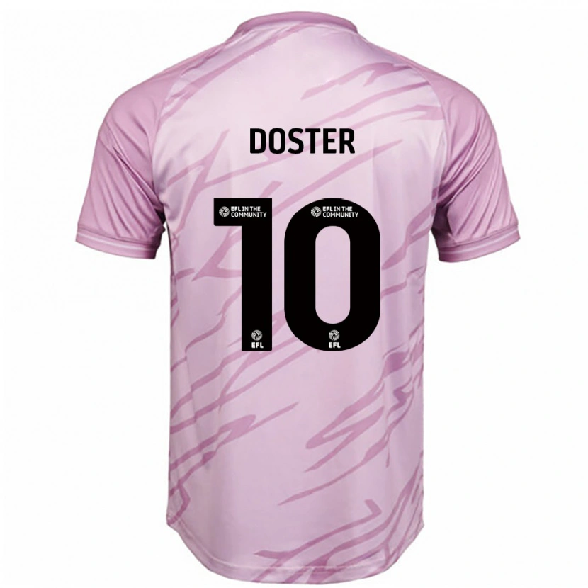 Danxen Kvinder Katie Doster #10 Pink Sort Udebane Spillertrøjer 2025/26 Trøje T-Shirt