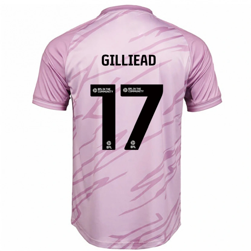 Danxen Kvinder Alex Gilliead #17 Pink Sort Udebane Spillertrøjer 2025/26 Trøje T-Shirt