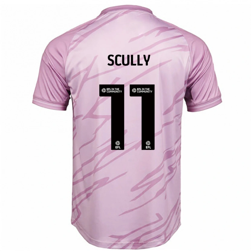 Danxen Kvinder Anthony Scully #11 Pink Sort Udebane Spillertrøjer 2025/26 Trøje T-Shirt
