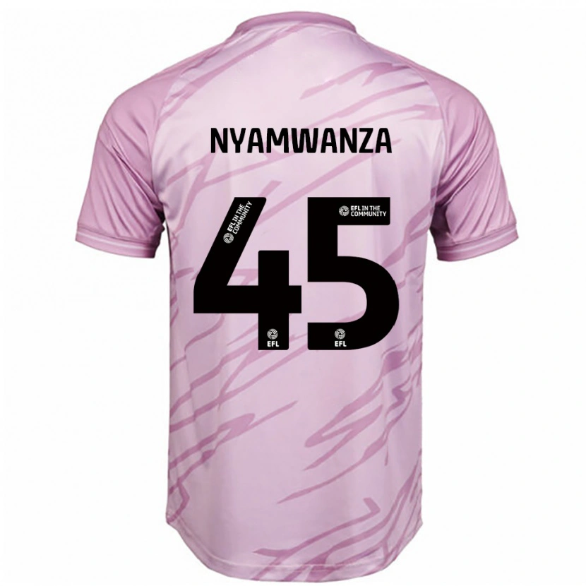 Danxen Kvinder Simba Nyamwanza #45 Pink Sort Udebane Spillertrøjer 2025/26 Trøje T-Shirt