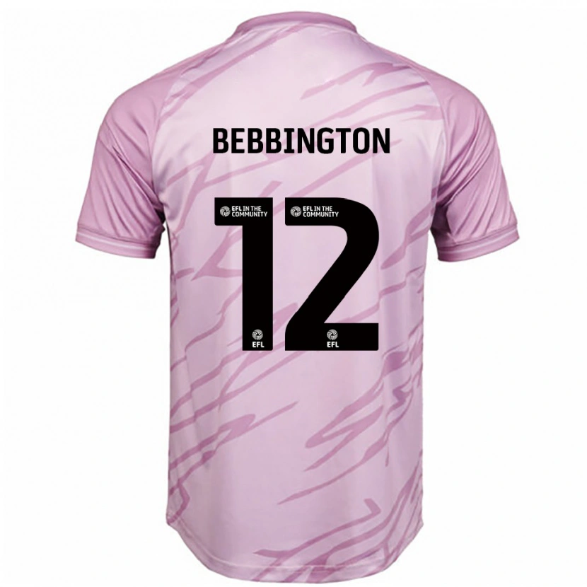 Danxen Kvinder Kimberley Bebbington #12 Pink Sort Udebane Spillertrøjer 2025/26 Trøje T-Shirt