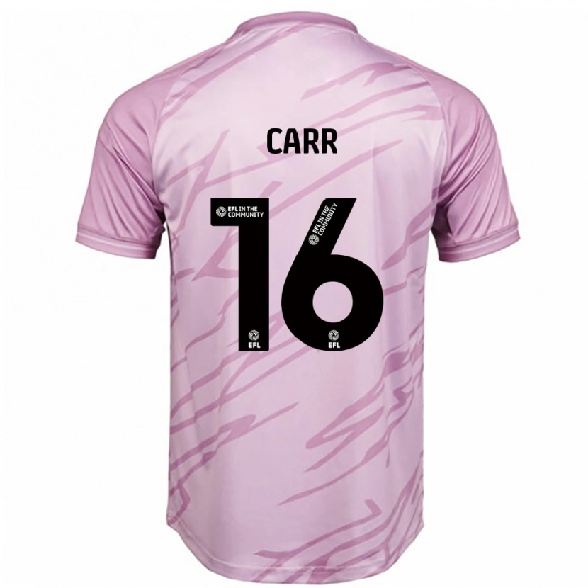 Danxen Kvinder Jeorgia Carr #16 Pink Sort Udebane Spillertrøjer 2025/26 Trøje T-Shirt