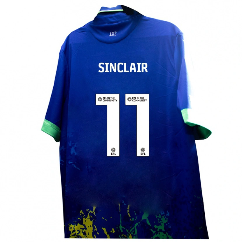 Danxen Kvinder Isaac Sinclair #11 Blå Gul Udebane Spillertrøjer 2025/26 Trøje T-Shirt