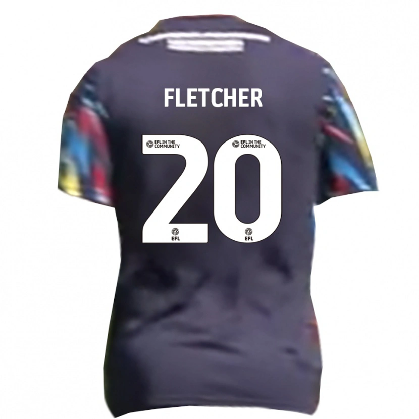 Danxen Kvinder Isaac Fletcher #20 Marineblå Gul Rød Udebane Spillertrøjer 2025/26 Trøje T-Shirt