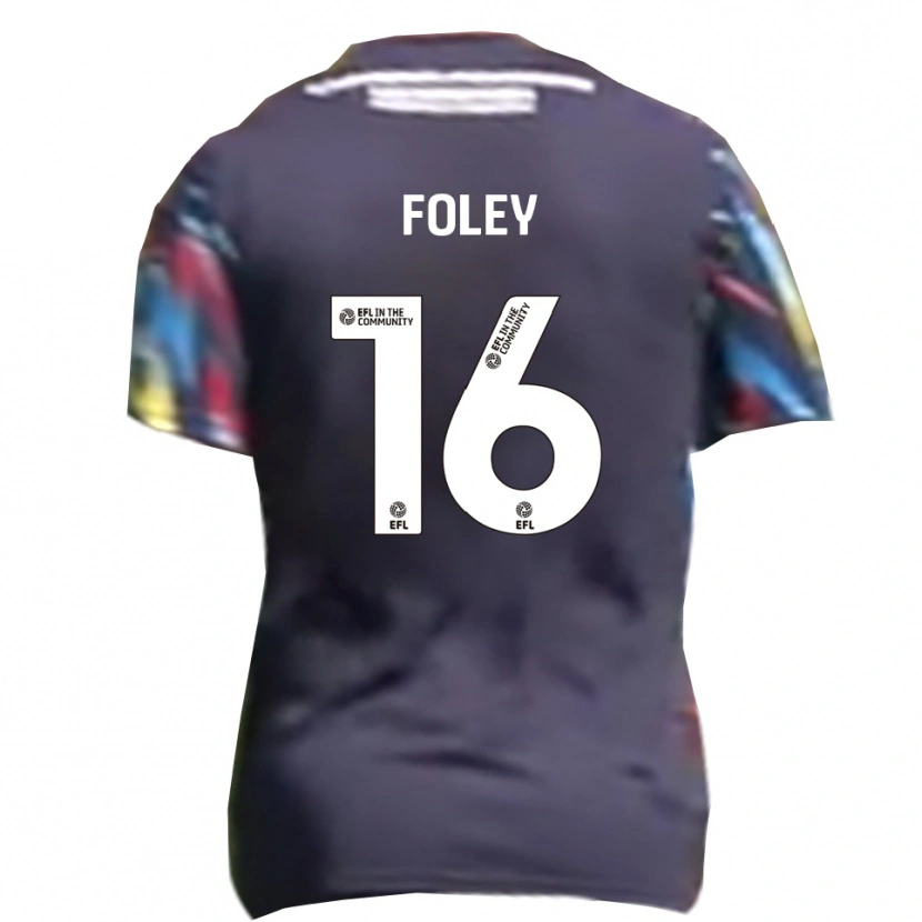 Danxen Kvinder Sam Foley #16 Marineblå Gul Rød Udebane Spillertrøjer 2025/26 Trøje T-Shirt