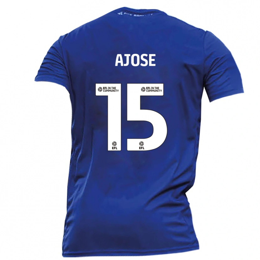 Danxen Kvinder Zac Ajose #15 Blå Hvid Udebane Spillertrøjer 2025/26 Trøje T-Shirt
