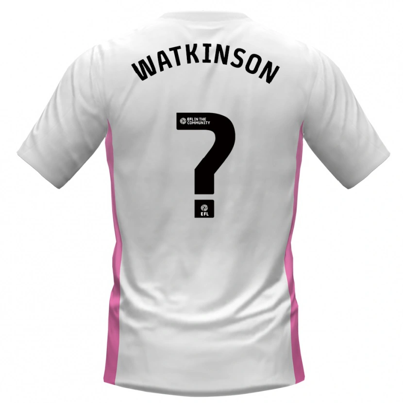 Danxen Kvinder Maddie Watkinson #0 Hvid Rød Udebane Spillertrøjer 2025/26 Trøje T-Shirt