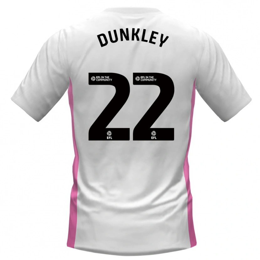 Danxen Kvinder Chey Dunkley #22 Hvid Rød Udebane Spillertrøjer 2025/26 Trøje T-Shirt
