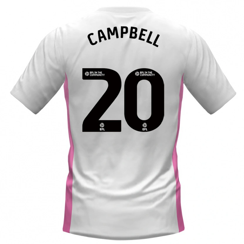 Danxen Kvinder Vontae Daley-Campbell #20 Hvid Rød Udebane Spillertrøjer 2025/26 Trøje T-Shirt