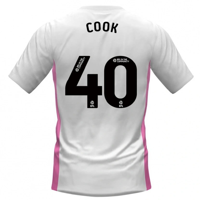 Danxen Kvinder Connor Cook #40 Hvid Rød Udebane Spillertrøjer 2025/26 Trøje T-Shirt