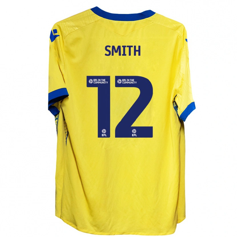 Danxen Kvinder Tom Smith #12 Gul Blå Udebane Spillertrøjer 2025/26 Trøje T-Shirt