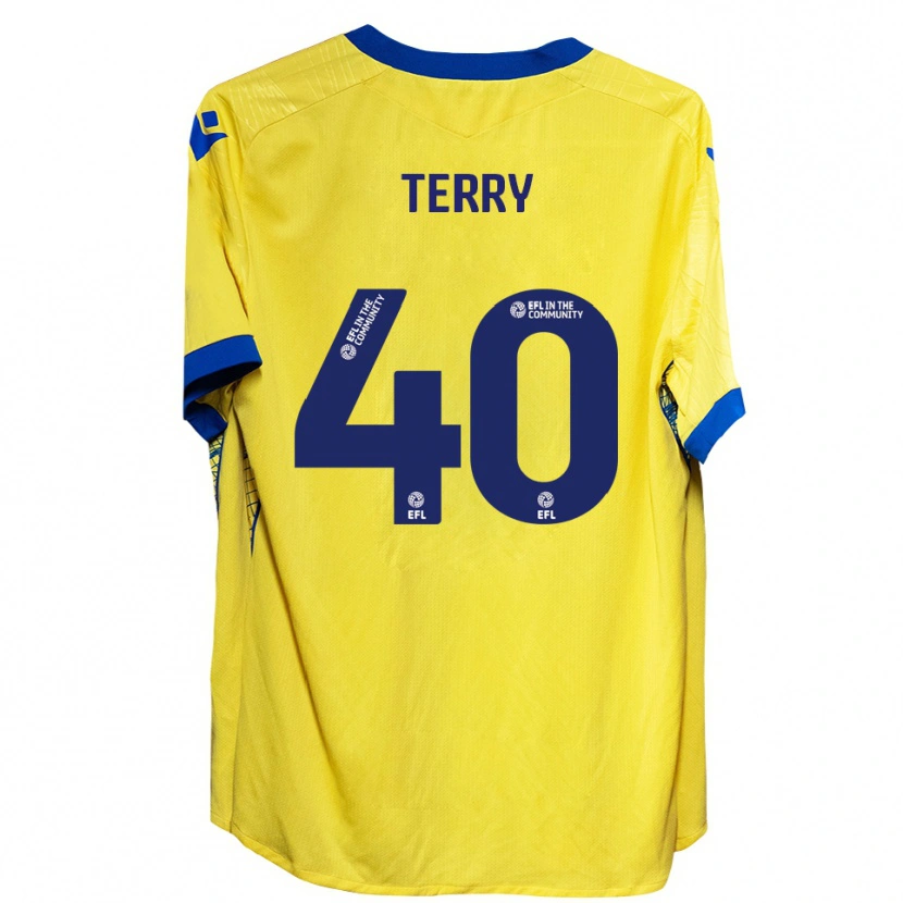 Danxen Kvinder Frankie Terry #40 Gul Blå Udebane Spillertrøjer 2025/26 Trøje T-Shirt