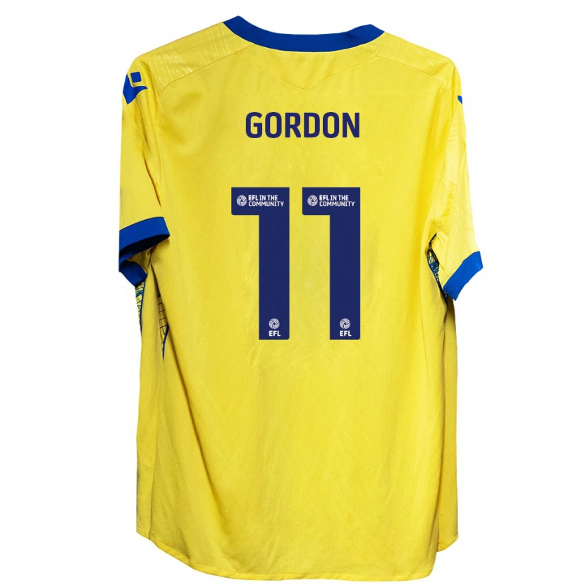 Danxen Kvinder John-Kymani Gordon #11 Gul Blå Udebane Spillertrøjer 2025/26 Trøje T-Shirt