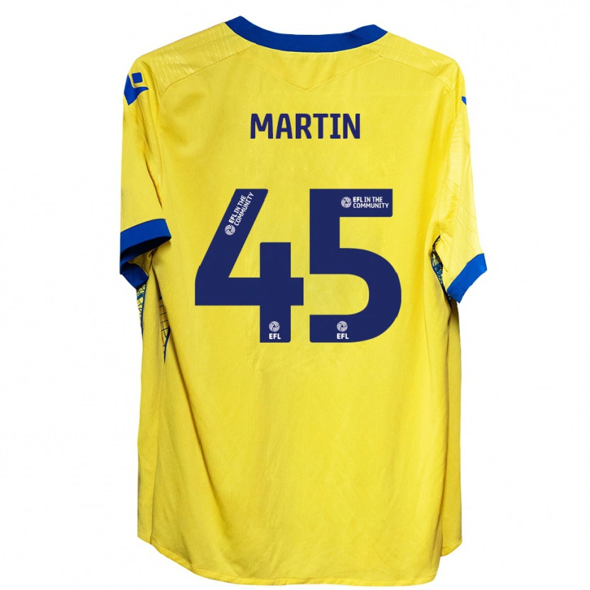 Danxen Kvinder Kai Martin #45 Gul Blå Udebane Spillertrøjer 2025/26 Trøje T-Shirt