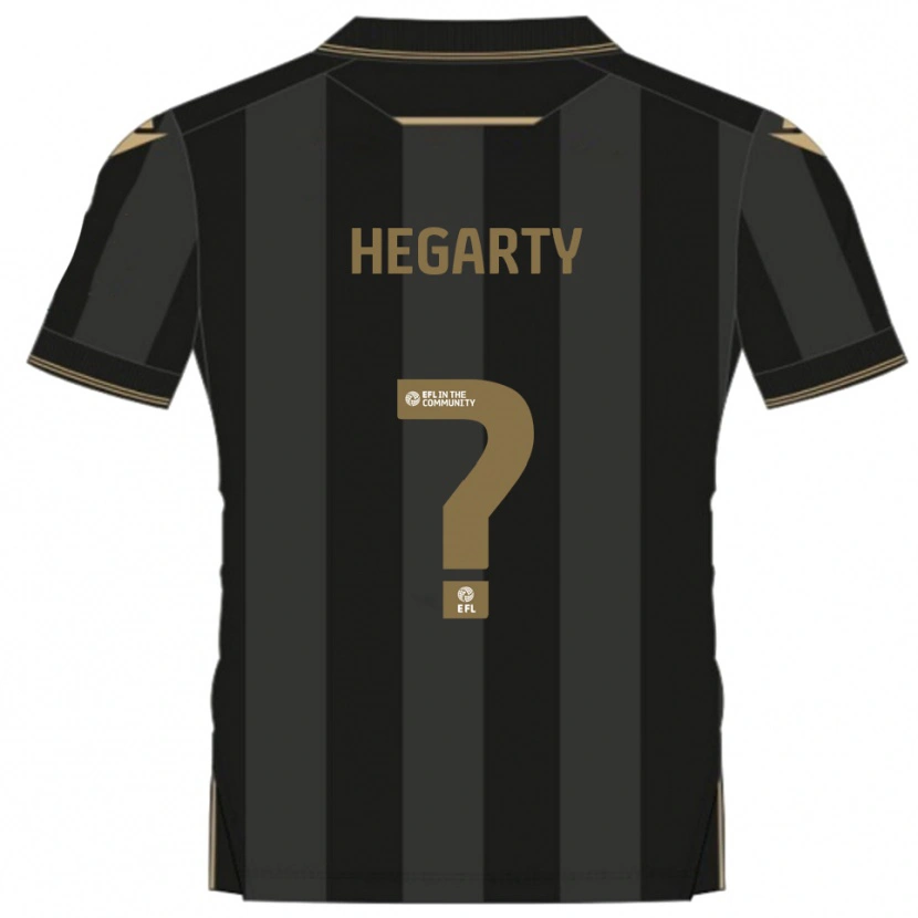 Danxen Kvinder Fletcher Hegarty #0 Sort Guld Udebane Spillertrøjer 2025/26 Trøje T-Shirt