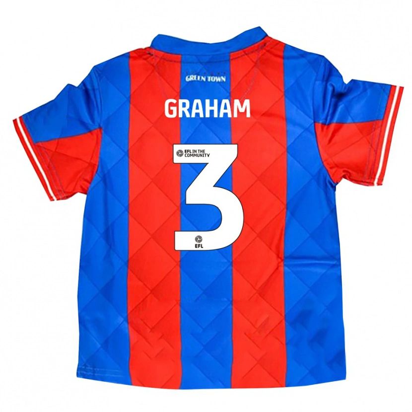 Danxen Kvinder Alex Graham #3 Blå Rød Hvid Udebane Spillertrøjer 2025/26 Trøje T-Shirt