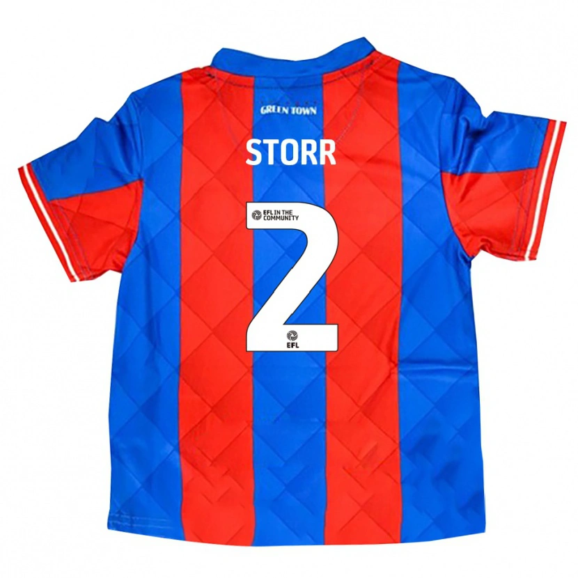 Danxen Kvinder Callum Storr #2 Blå Rød Hvid Udebane Spillertrøjer 2025/26 Trøje T-Shirt