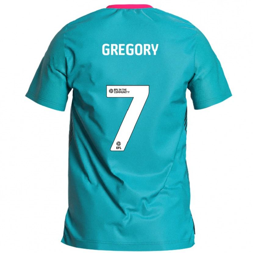 Danxen Kvinder Chester Gregory #7 Lyseblå Pink Udebane Spillertrøjer 2025/26 Trøje T-Shirt