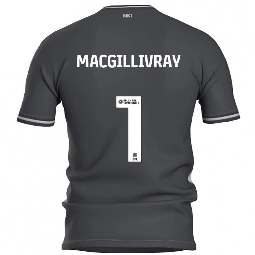 Danxen Kvinder Craig Macgillivray #1 Grå Sølv Udebane Spillertrøjer 2025/26 Trøje T-Shirt