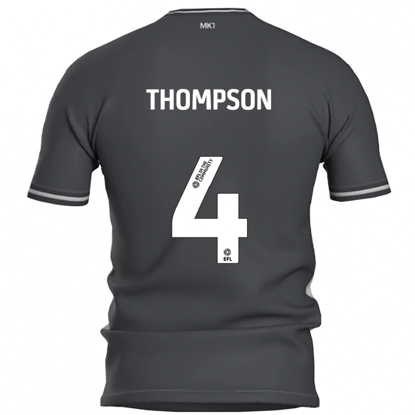 Danxen Kvinder Nathan Thompson #4 Grå Sølv Udebane Spillertrøjer 2025/26 Trøje T-Shirt